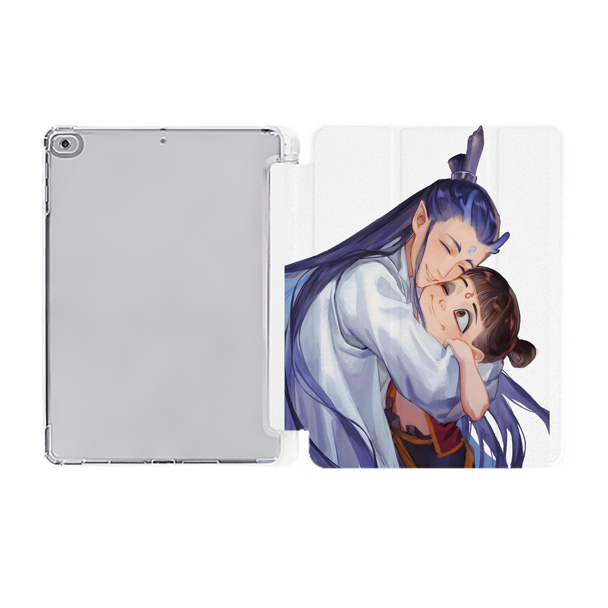 （画像用） Ne Zha 2 ナタ 魔童の大暴れ IPad ケース ペン収納付き 三つ折りスタンド PUレザー×シリコン 対応機種9.5/10.5/10.9インチ